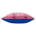 Heya Home Connie Check Cushion Cover in Pink/Cobalt