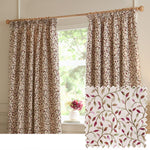 Cervino Jacquard Room Darkening Pencil Pleat Curtains Damson