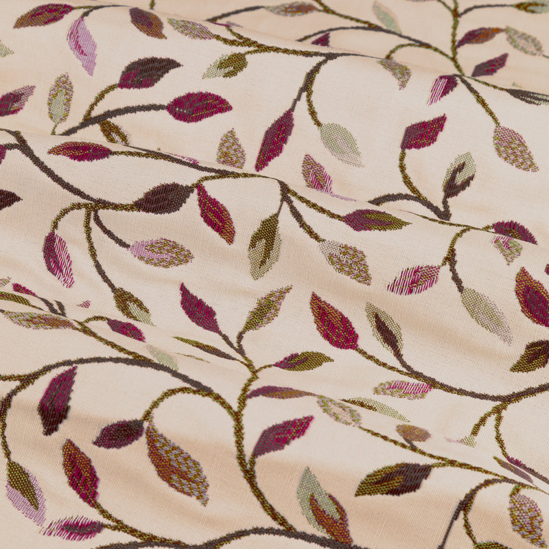 Cervino Jacquard Room Darkening Pencil Pleat Curtains Damson