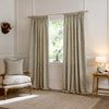 Cervino Jacquard Room Darkening Pencil Pleat Curtains Duck Egg