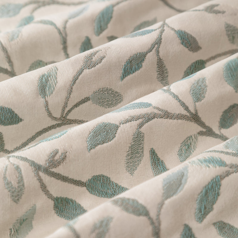 Floral Blue Curtains - Cervino Jacquard Room Darkening Pencil Pleat Curtains Duck Egg Voyage Maison