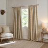 Cervino Jacquard Room Darkening Pencil Pleat Curtains Lichen