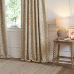 Cervino Jacquard Room Darkening Pencil Pleat Curtains Lichen