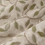 Floral Green Curtains - Cervino Jacquard Room Darkening Pencil Pleat Curtains Lichen Voyage Maison