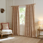 Cervino Jacquard Room Darkening Pencil Pleat Curtains Rednut