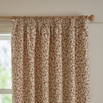 Cervino Jacquard Room Darkening Pencil Pleat Curtains Rednut
