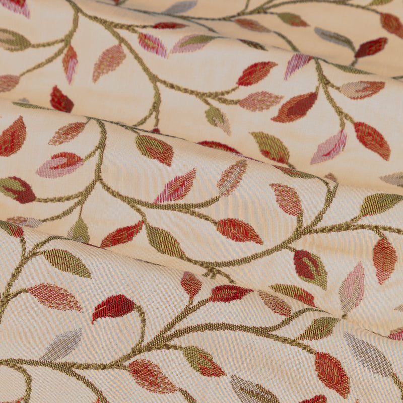 Cervino Jacquard Room Darkening Pencil Pleat Curtains Rednut