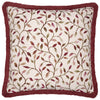 Floral Pink Cushions - Cervino Fringed Jacquard Cushion Cover Damson Voyage Maison
