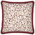 Floral Pink Cushions - Cervino Fringed Jacquard Cushion Cover Damson Voyage Maison