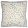 Floral Blue Cushions - Cervino Fringed Jacquard Cushion Cover Duck Egg Voyage Maison