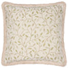 Floral Green Cushions - Cervino Fringed Jacquard Cushion Cover Lichen Voyage Maison