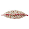 Floral Red Cushions - Cervino Fringed Jacquard Cushion Cover Rednut Voyage Maison