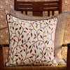 Floral Pink Cushions - Cervino Woven Jaquard Feather Filled Cushions Damson Voyage Maison