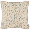 Floral Blue Cushions - Cervino Woven Jaquard Feather Filled Cushions Duck Egg Voyage Maison