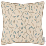 Floral Blue Cushions - Cervino Woven Jaquard Feather Filled Cushions Duck Egg Voyage Maison