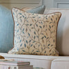 Floral Blue Cushions - Cervino Woven Jaquard Feather Filled Cushions Duck Egg Voyage Maison