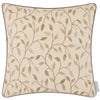 Floral Green Cushions - Cervino Woven Jaquard Feather Filled Cushions Lichen Voyage Maison