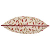 Floral Red Cushions - Cervino Woven Jaquard Feather Filled Cushions Rednut Voyage Maison