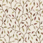 Floral Multi Fabric - Cervino Woven Jacquard Fabric Cream Aubergine Voyage Maison