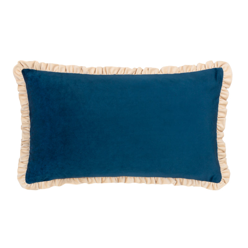 Plain Blue Cushions - Cest La Vie Embroidered Cushion Cover Navy furn.