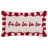  Red Cushions - Candy Fa La La Tufted Cushion Cover Red/White Furn