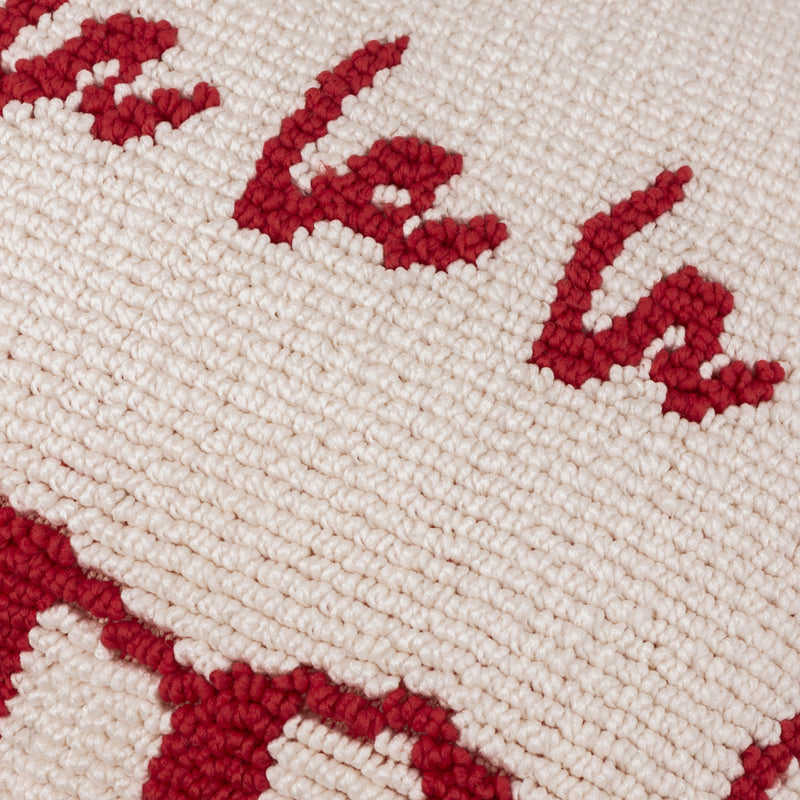  Red Cushions - Candy Fa La La Tufted Cushion Cover Red/White Furn