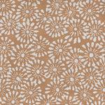 Abstract Orange Fabric - Chambery Printed Cotton Fabric Brick Voyage Maison