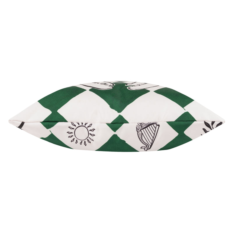 Check Green Cushions - Checkerboard Outdoor Cushion Cover Green Furn