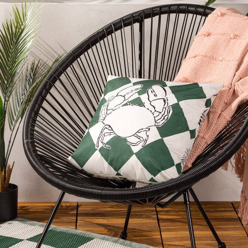Check Green Cushions - Checkerboard Outdoor Cushion Cover Green Furn