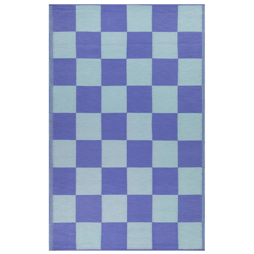 Check Blue Rugs - Checkerboard Recycled Outdoor Outdoor Rug Blue furn.