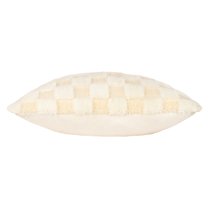 Check It Boucle Fleece Cushion Dreamy Cream