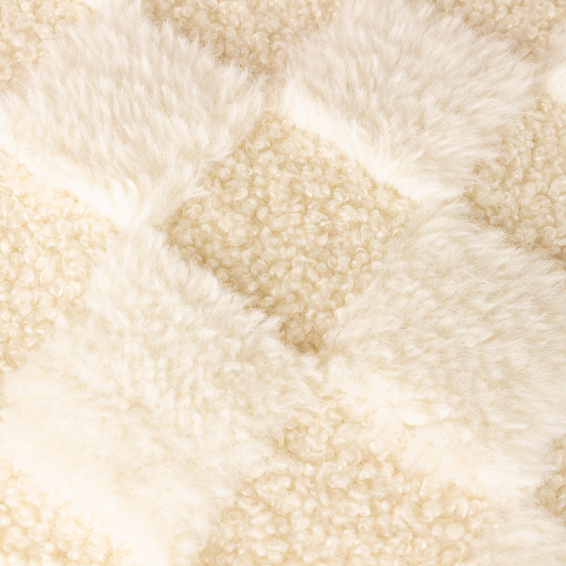 Check It Boucle Fleece Cushion Dreamy Cream