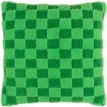 Check It Boucle Fleece Cushion Go Green