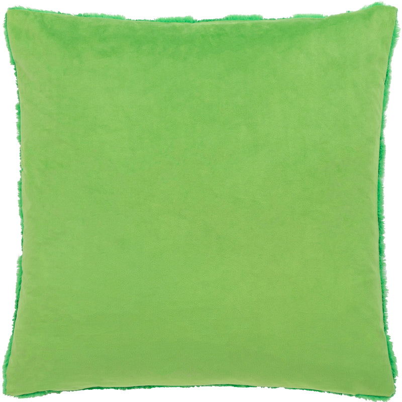 Check It Boucle Fleece Cushion Go Green