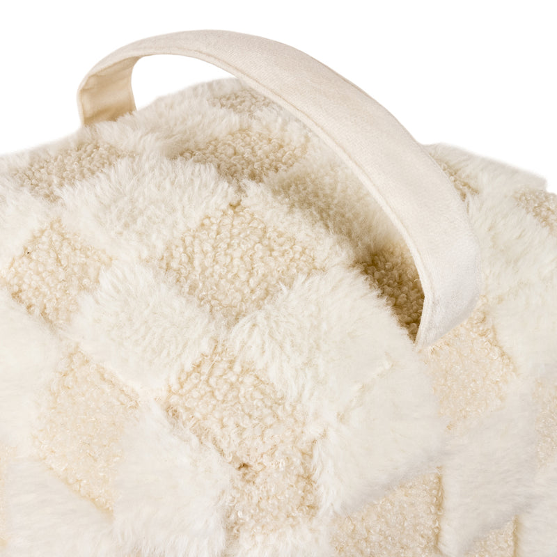 Heya Home Check It Boucle Door Stop in Dreamy Cream