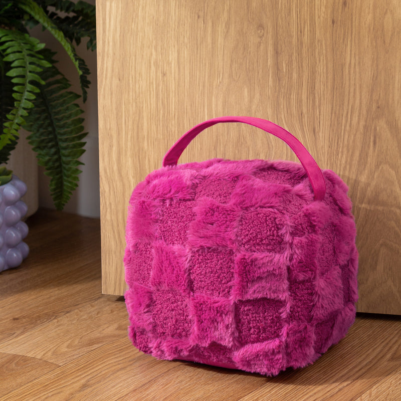 Check It Boucle Door Stop Pinky Crush