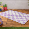 Check Purple Rugs - Check Outdoor 100% Recycled Rug Lilac furn.