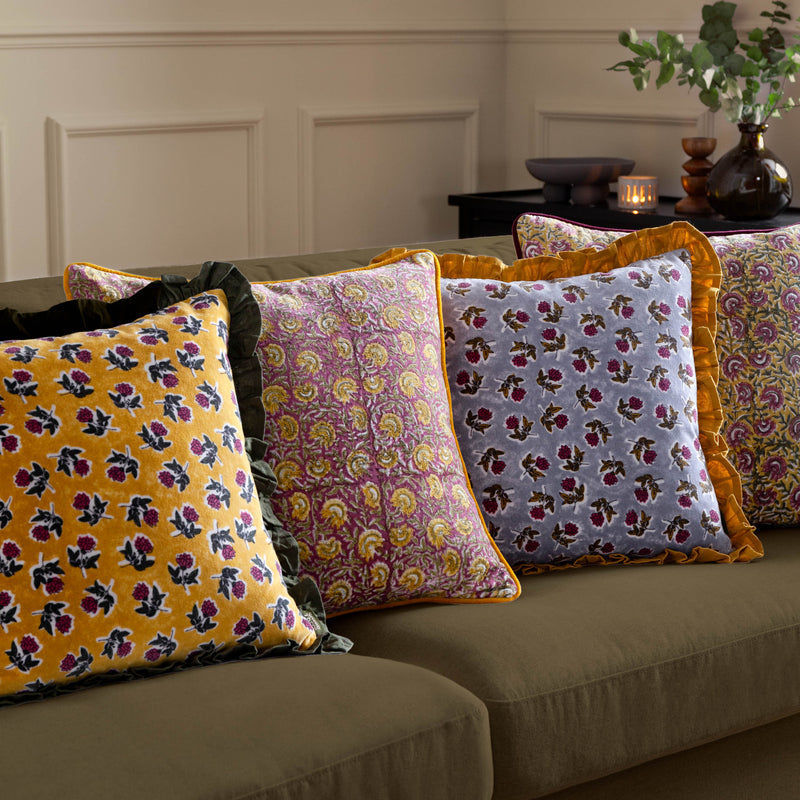 Chedworth Cushion Gold/Rose