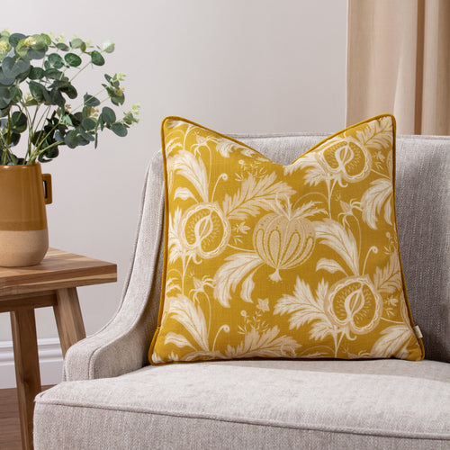 Evans Lichfield Chatsworth Heirloom Piped Cushion Cover in Saffron