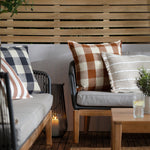 Check Blue Cushions - Chesil Check 100% Cotton Outdoor Cushion Cover Navy Yard