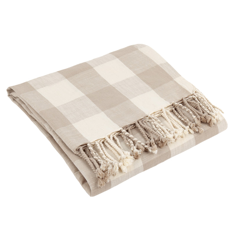  Throws - Chesil Check Throw Natural Yard