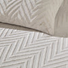 Yard Chevron Tufted Geometric 100% Cotton Duvet Cover Set in Stone