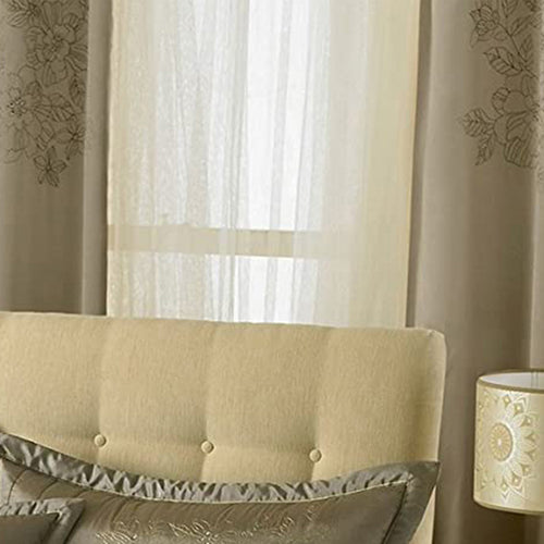  Curtains - Chic  Eyelet Curtains Taupe Riva Home