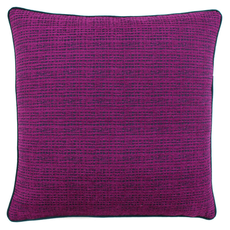 Paoletti Chiswick Jacquard Cushion Cover in Magenta/Emerald