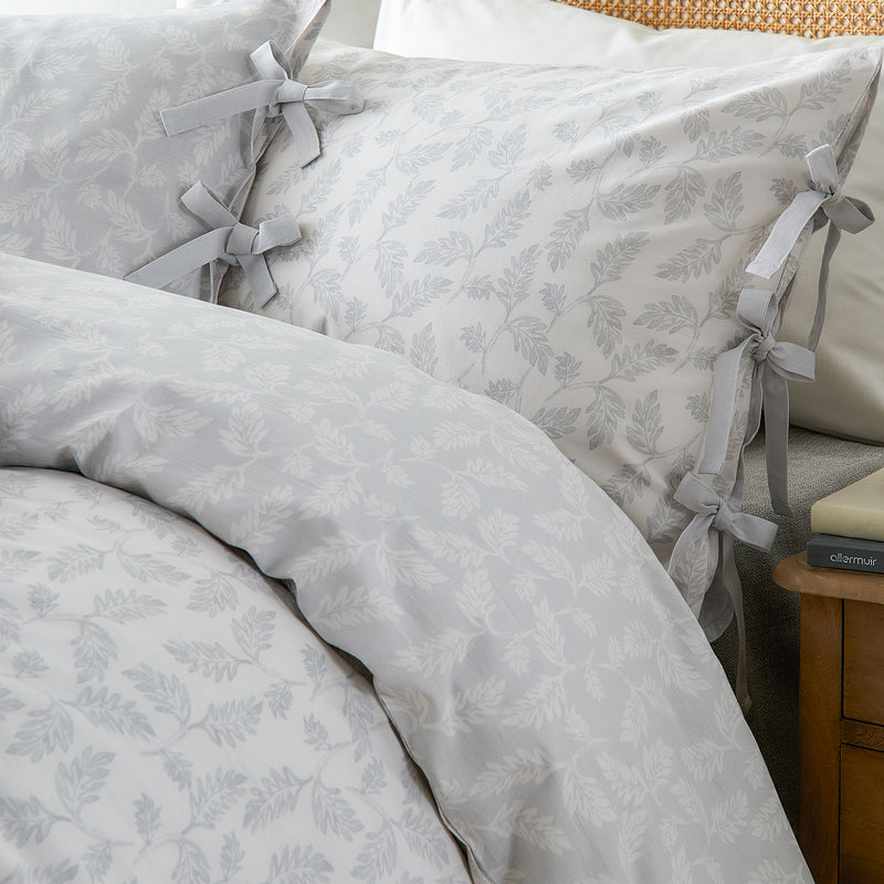 Floral White Bedding - Chloe Printed Reversible Duvet Cover Set Soft White Wylder