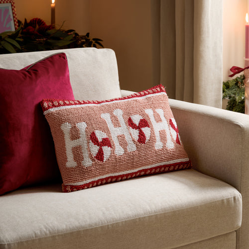 Pink Cushions - Candy Ho Ho Ho Tufted Cushion Cover Pink/Red Furn