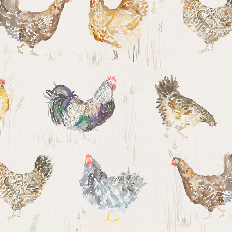 Chook Chook Printed Fabric Sample Swatch Linen