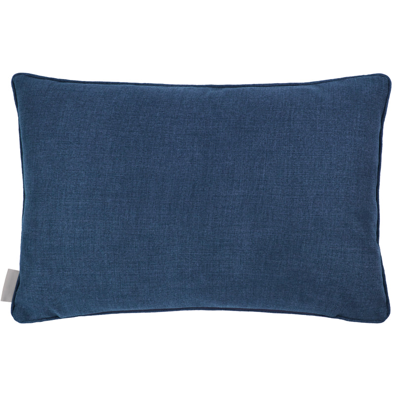 Floral Blue Cushions - Chora Printed Piped Feather Filled Cushion Cobalt Voyage Maison