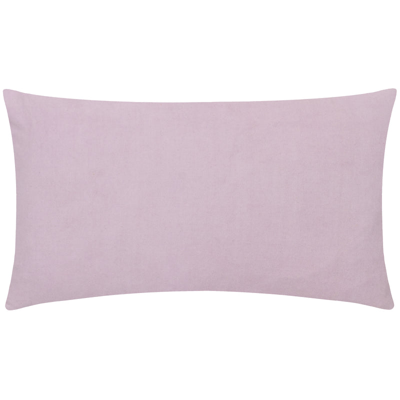 Floral Purple Cushions - Chrysantha Floral Embroidered Cushion Cover Lilac Wylder