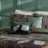 Animal Green Cushions - Chuan Tranquil Panda Velvet Cushion Cover Emerald Paoletti